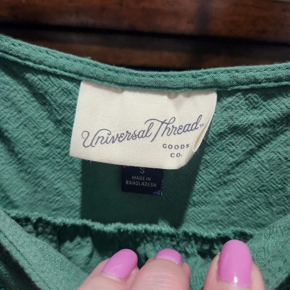 Universal Thread Green Ruched Backless Sundress - Picture 3 of 4